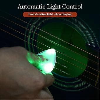 3 st LED Lysande Gitarrplektrum Gitarrtillbehör Akustisk Folkgitarr Plektrum
