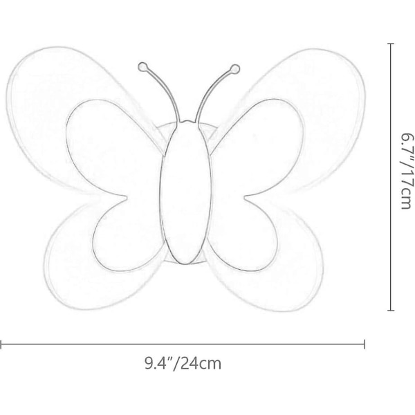 Innendørs vegglampe - Led søt sommerfugl vegglampe for barnerom dekor - Veggdekor - Sengelampe - Innendørs nattlys