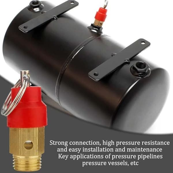 3 Pieces 1/8 Air Compressor Sandblasting Valve, Pressure Sensor, Compressor Spare Part