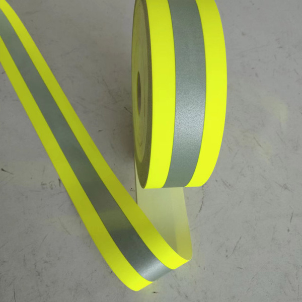 Sølv Sy-På Reflekterende Bånd til Sikkerhedstøj Webbing Trim Stribe Grøn 2\" x 3.3ft