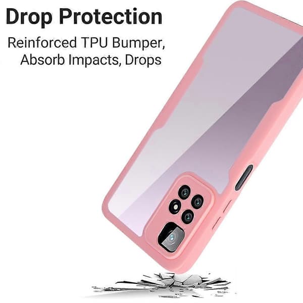 For Xiaomi Redmi Note 11 Pro / Note 11 Pro+ Acrylic + TPU 360 Degree Full Coverage Shockproof Phone Case Pink Pink