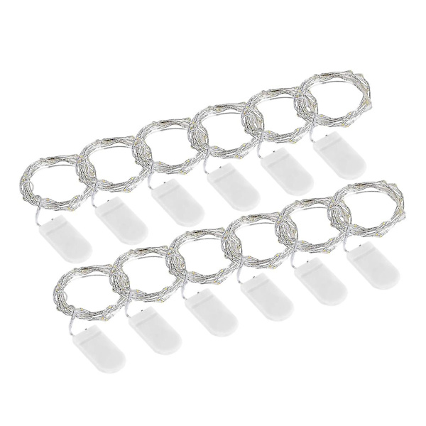 12 kpl Led-tähtivalot Kuparilanka Pullo Valo, Tulikuoriainen Nauha