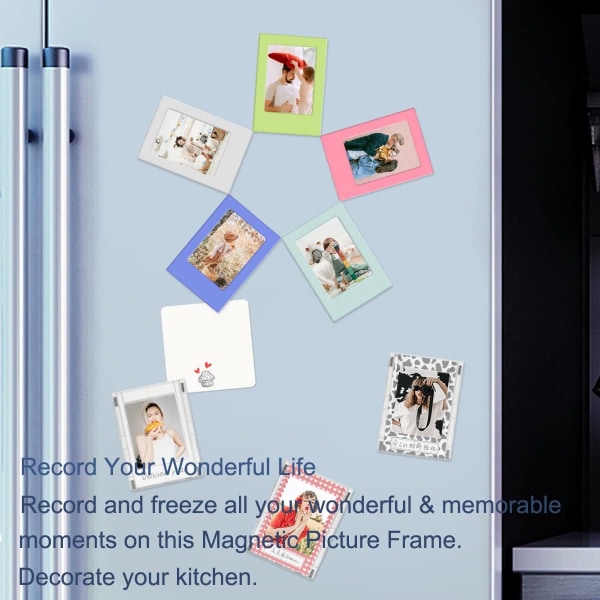 2x3 magnetiske minibildemagneter Lommebokstørrelse fotoramme for kjøleskap 5 pakke
