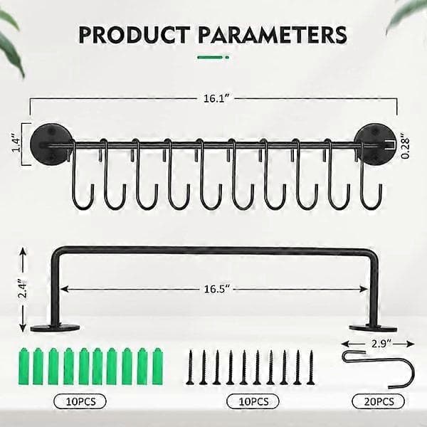 Wall Cap Rack, Baseball Cap Organizer, Clothes Hanger with 20 Hooks, Modern Metal Wall Mount Cap Rack, Cap Display, 2-Pack
