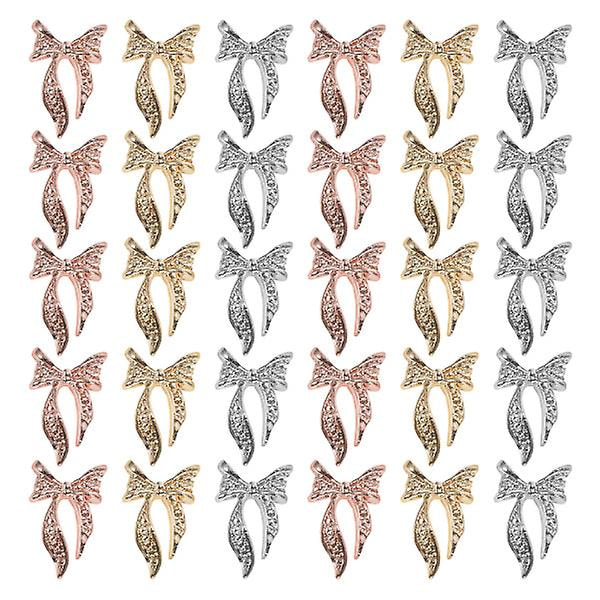 1 Påse Nagelkonst Nitar Rosett Nagelberlocker Legering Nagel Nitar Manikyr Dekor Blandade Färger 13X7X1cm
