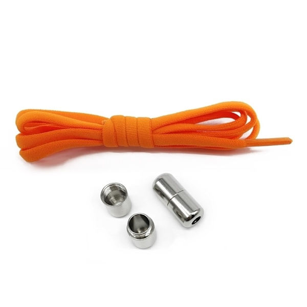 Snörlösa elastiska skosnören - en storlek - orange par