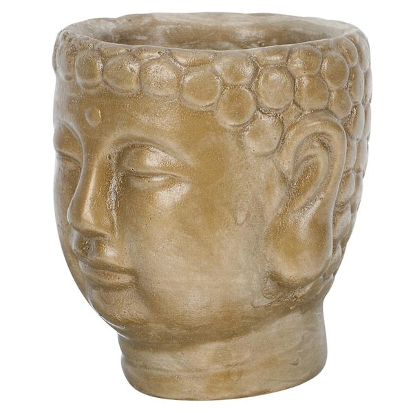 Zen Buddha Hode Blomsterkurv Blomsterholder Cement Sukkulenter Plantepot Skrivebordsdekorasjon Lys Brun 9x8c