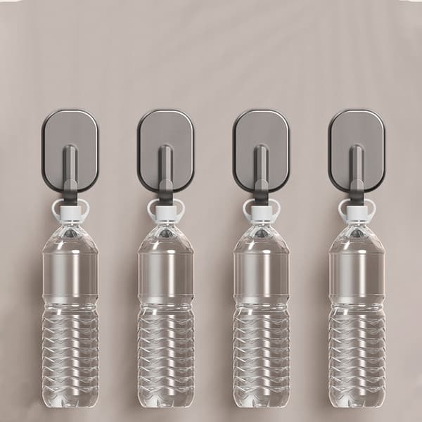 Self-adhesive wall hooks, waterproof nail-free adhesive hooks without drilling, hanging capacity 5 kg max, versatile home storage (5-pack)