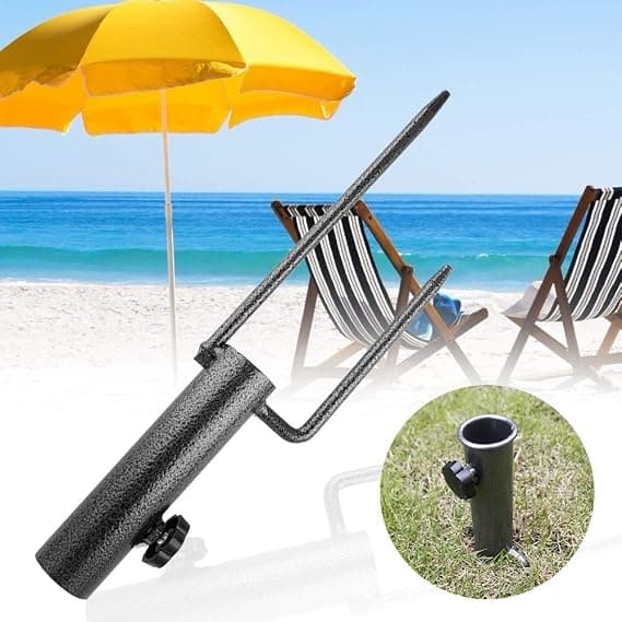 Parasollanker, korrosjonsbestandig solid metall - rustfritt stål plen spiker markfeste strandparasollanker