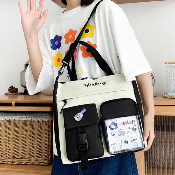 Vattentät Nylon Crossbody Väska Med Många Fickor Messenger Bag För High SchoolGreen