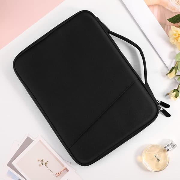 Black Tablet Case with 9-11 Pockets, Compatible with iPad