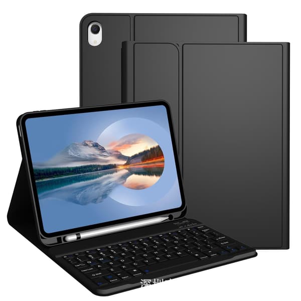Stilrent etui til iPad 10/11 A16 Sort Tastatur Bluetooth