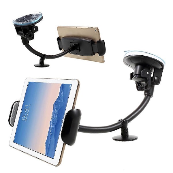 Kääntyvä joutsenkaula imukuppi autoteline tabletille iPad Air 2:lle jne. 7-15\" tableteille