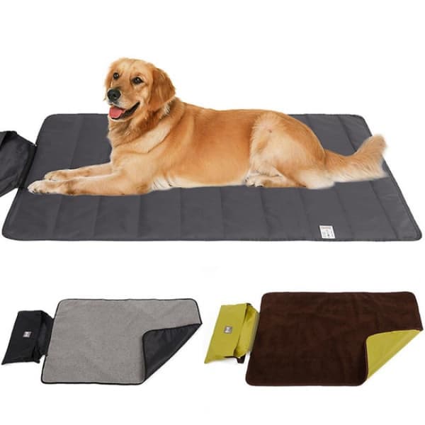 1 multifunctional foldable portable pet mat, gray, suitable for in