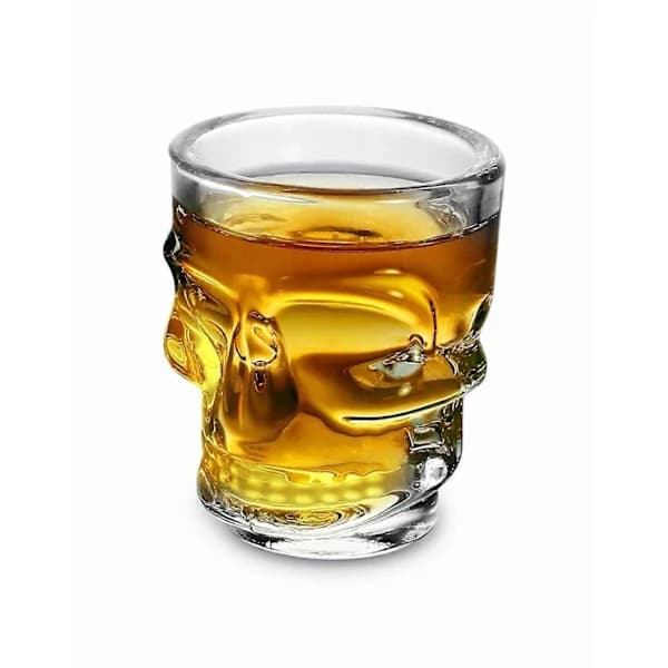 6 stk 45 ml Dødninghode-Shotglass, Sett med 6, 45 ml, Klar