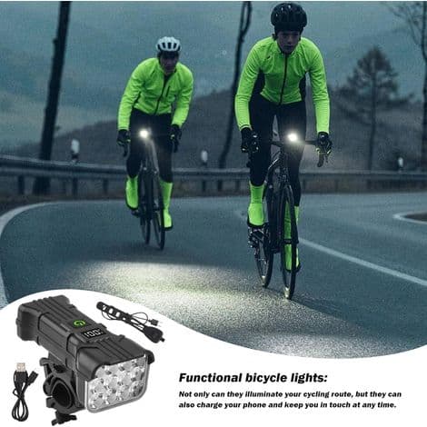 Bike Light - Rechargeable with 5 Modes and Horn - Bicycle Headlight
