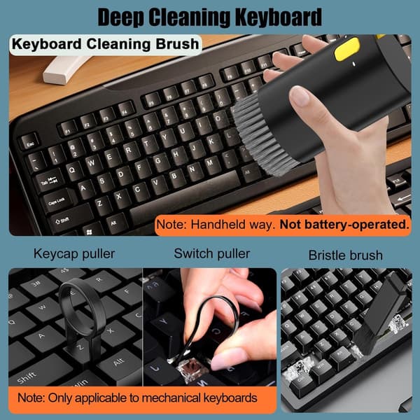 Keyboard Cleaning Kit 20 in 1 Multifunctional Tool for Laptop, Headphones, Camera, Black