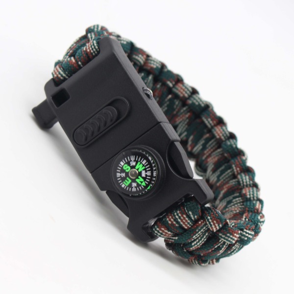 Universal multifunktionellt hållbart Lound Whistle Emergency Armband 5 i 1 Paracor Armband Övrigt