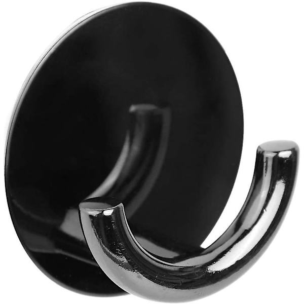 Rustfrit Stål + Zink Legering Klæbende Væghængere Adhesive Hooks Til Håndklæde, Skabe, Badeværelse, Soveværelse, Køkken Og Kontor (1 stk, Sort)