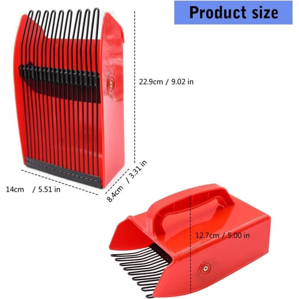Blueberry picker with user-friendly handle and robust metal comb for a smooth blueberry picking tool
