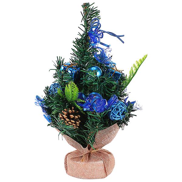 Realistisk juletræspynt Mini Xmas Tree Model Bordplade Xmas Tree 30cmBlå30x17cm Blue 30x17cm