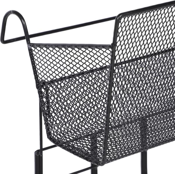Dorm Bedside Basket Large Capacity Storage Black Iron Storage Holder