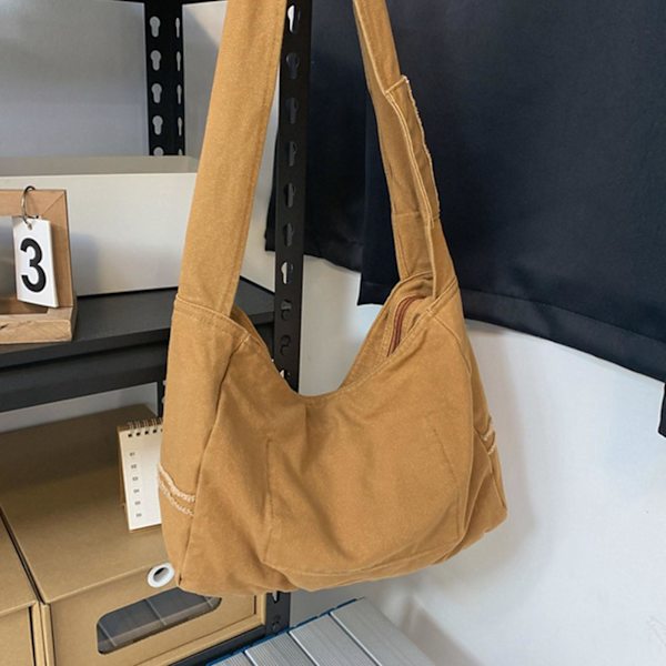 Stor Kapacitet Crossbody Tasker Til Kvinder Skulderrem Kvinder Satchel Tasker Sort
