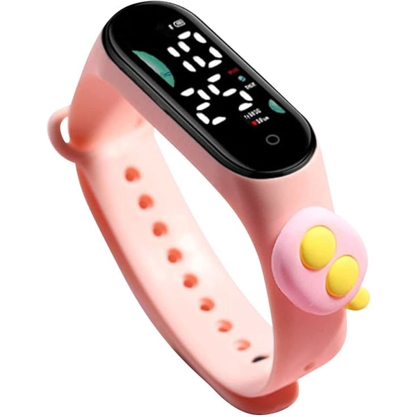 Led Digital Watch, Cartoon Waterproof Silikon Armband Watch, Electronic Sport Digital Watch For Tonåringar Barn Rosa Popsicle
