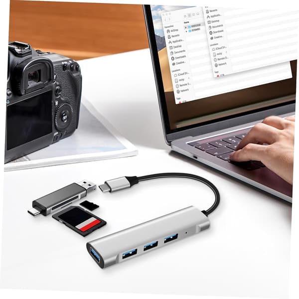 USB-hub USB-C 4 porte USB ekstra porte til højhastighedsdataoverførsel aluminiumslegeringsdesign -c splitter til bærbar computer