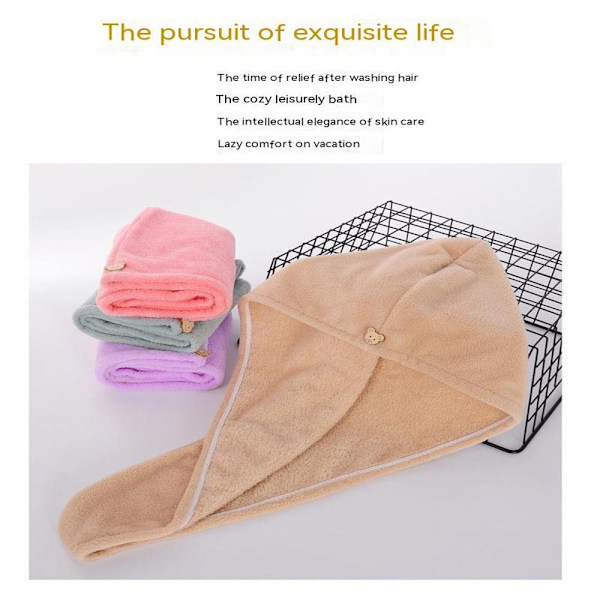 Grønn 1 stk Hurtigtørkende Håndkle i Mikrofiber Hår Wrap Håndkle Damer Dusjhette