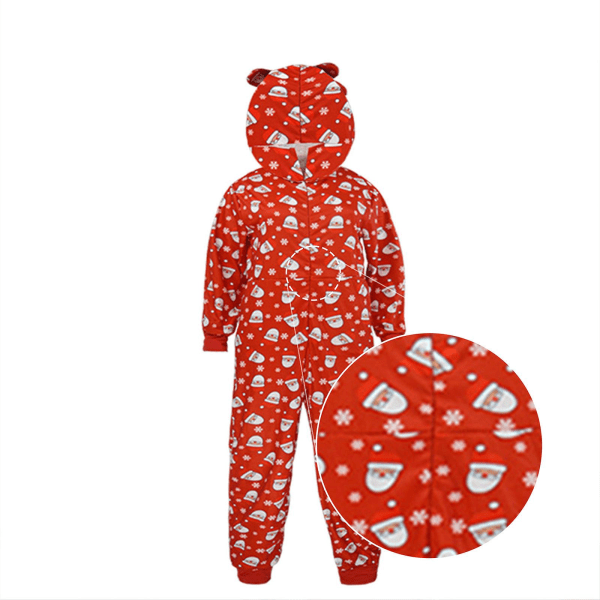 Jumpsuit för jul, rolig jultryck långärmad romper, rolig hel pyjamas med blixtlås i ryggen Funktion: SKid