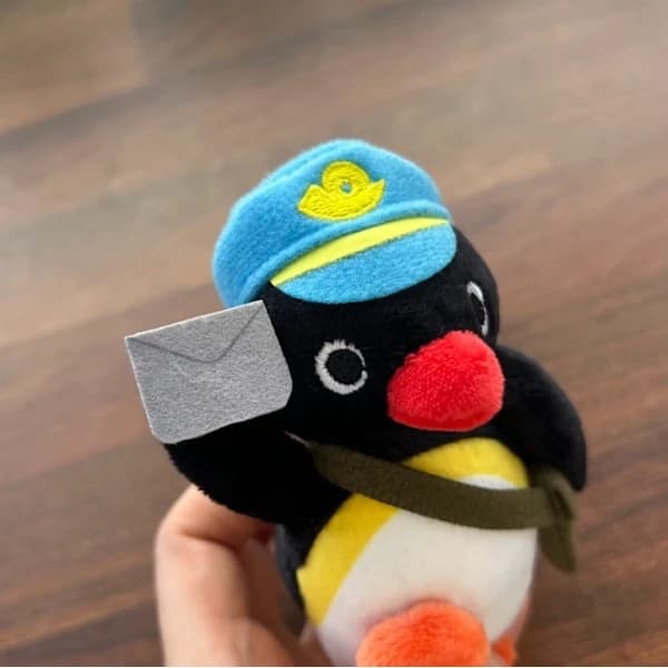 Pingu Postman Plys Task Charm Nøglering Nøglekæde Tilbehør Sød Pingvin