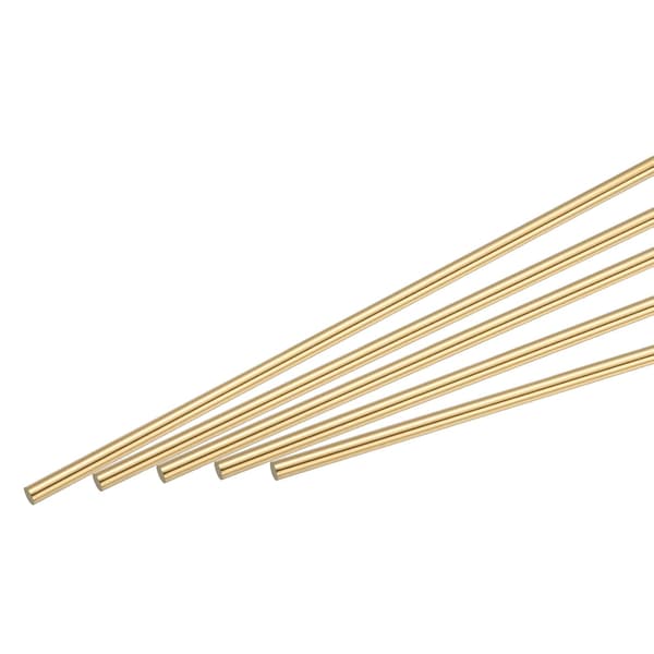 Messingstang 2 mm diameter 100 mm lengde Solid rund 10 stk diameter Gray Gold