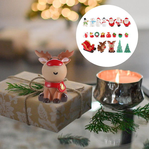 20 st Present Ornament Julfest Favor Jul Miniatyrer Jul Landskap Dekoration Jul M