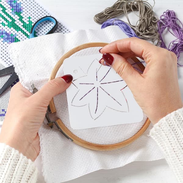 8 stk. quilteskabeloner sæt blomsterbroderi patchwork syning maleri DIY håndværkstilbehør