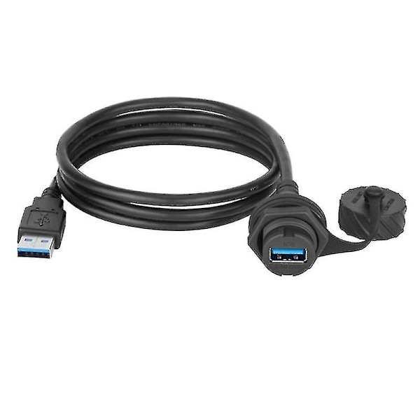 Usb 2.0 3.0 Stik Han til Hun Forlængerkabel Vandtæt Panelmonteringstilslutning