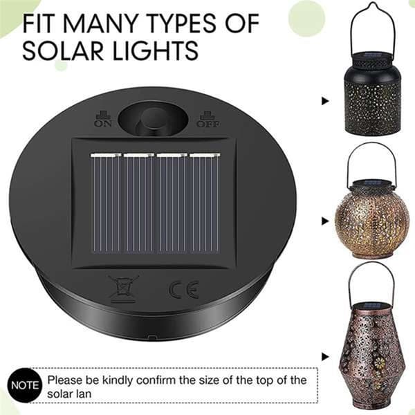10 stk reservedeler til solcellelamper, LED-solcellelykt, dekselpanel utendørs hengende