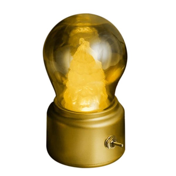 Mini LED skrivebordslampe Trådløs Batteridrevet nattlys Retro lys skrivebordslampe Juletrær
