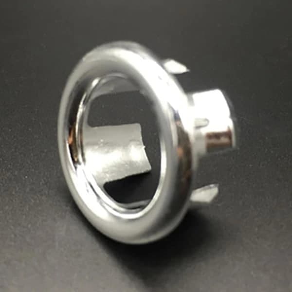 2 Pieces Sink Overflow Ring Universal Ceramic Basin Drain Hole Insert for Bathroom Kitchen Sink 2.2 cm