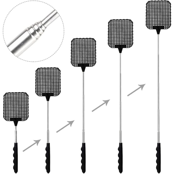 3 stk. Teleskopisk Flueplager, Hånd Flueplager, Solid Flueplager Til Fluer, Myg Og Insekter (3)