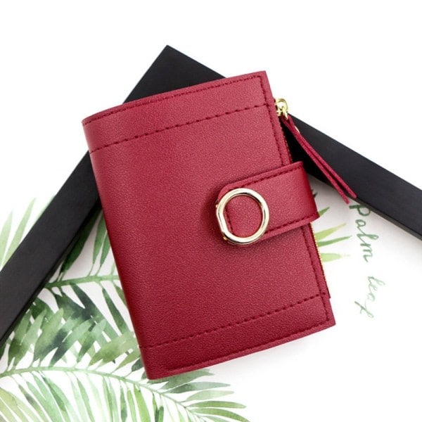 Short Wallet Women Clutch Bag RED red