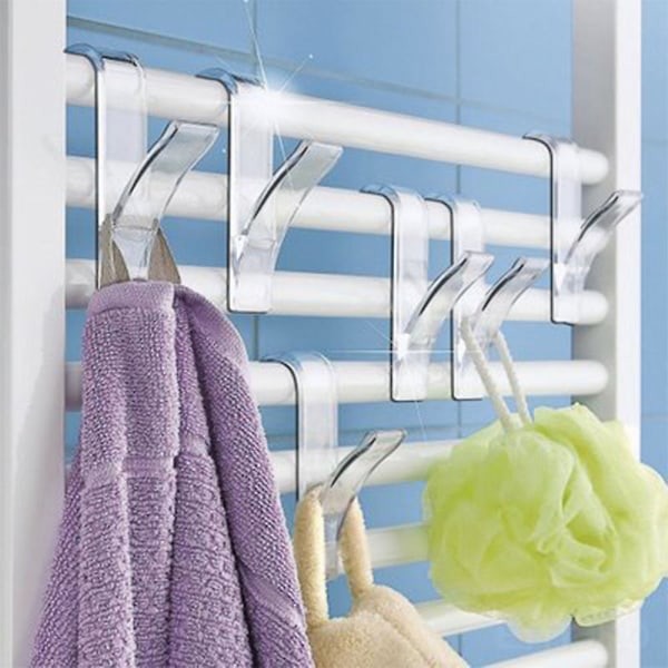 Radiator Krok Plastkrok Flere Kombinerte Radiator Kroker, Fleksibelt Transparent 6 Pack