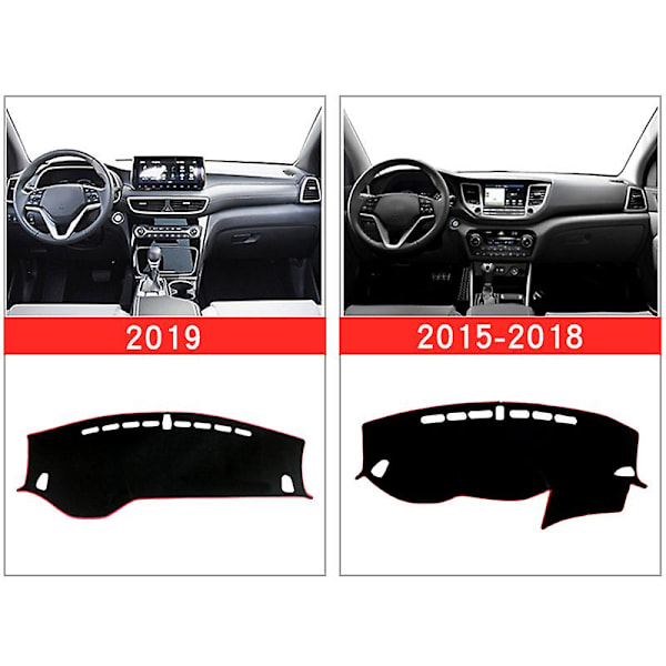 För Hyundai Tucson 2015-2016 2017 2018 2019 2020 Instrumentbräda Skydd Matta Pad Dashmat Solskydd Instrumentpanel Matta Biltillbehör
