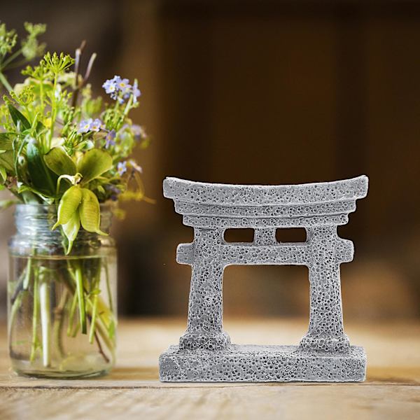 Miniatyr Resin Japansk Torii Gate Doll Mini Resin Dekor Torii Gate Mini Hus Gate 5.5X5.5X2CM