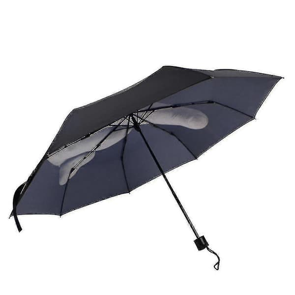 Stille Langfinger Design Sort Paraply Cool Mode Impact Paraply Foldbar Bedste Gave
