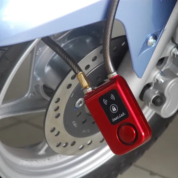 Smart Cykellås/Cykellås Bluetooth APP-kontrollerat, Cykellarmlås, 31,4 tum långt flätat stål Motorcykellås Stöldskydd, Stänksäkert Bike Alar