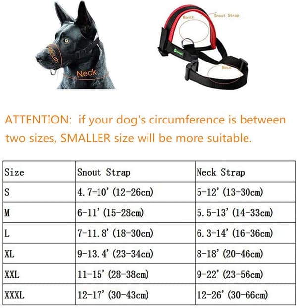 ILEPARK Nylon Muzzle for Large Dogs Prevents Biting, Barking and Chewing, Adjustable Loop Muzzle (L, Red) Rojo L Rojo L