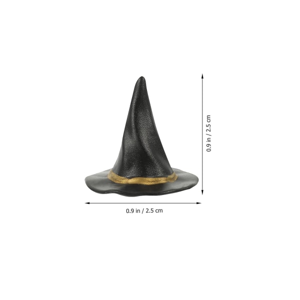 24 kpl Halloween Mini Noittakorkit Juhlahattu Nuken Talo Scene Layout Dekoratiivinen Musta 2.5X2.5CM Black 2.5X2.5CM