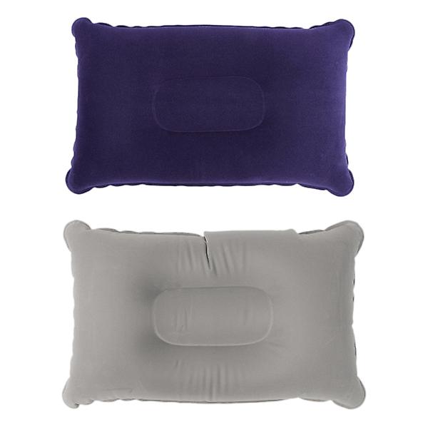 2 stk. Flypute Campingpute Ultralett Nakkeputer Oppblåsbar Pute PVC Flocking Oppblåsbare Puter