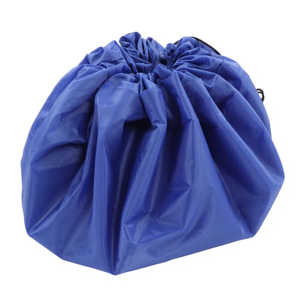 Toy Mat Storage Bag Polyester Waterproof Large Capacity Tear Resistant Multifunctional Drawstring Toy Storage Organizer Blue